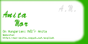 anita mor business card